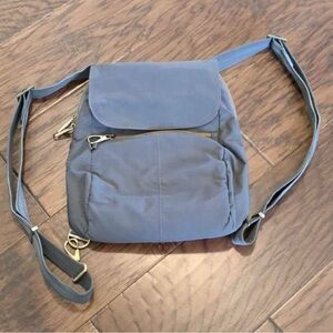Traveling Slim Gray Anti Theft RFID blocking Backpack